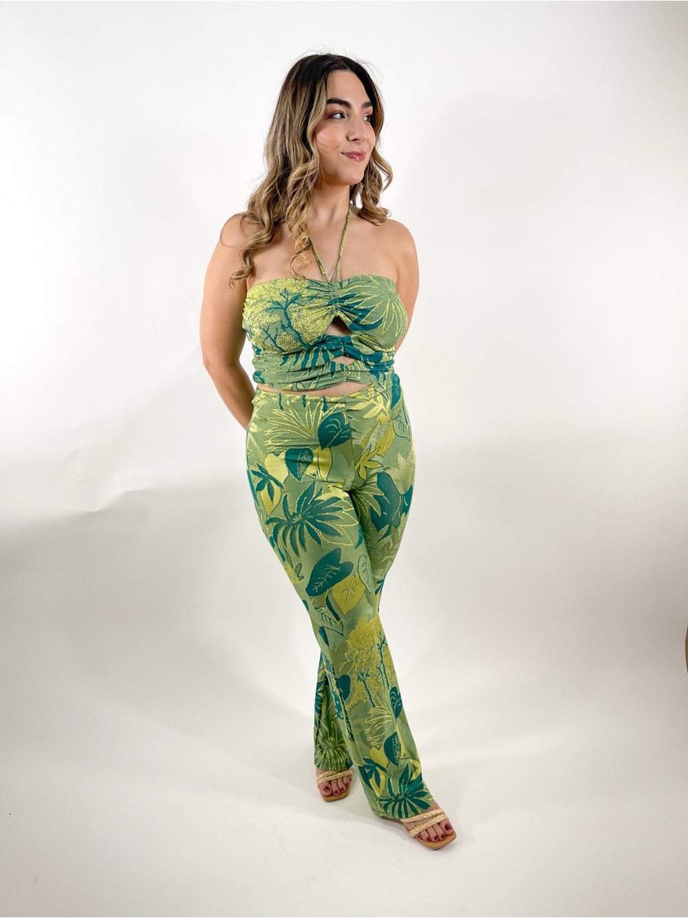 Tropical Print Green Set